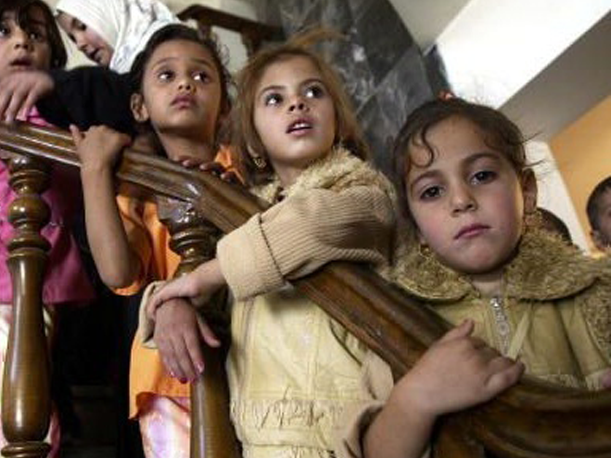 Children receiving aid and support